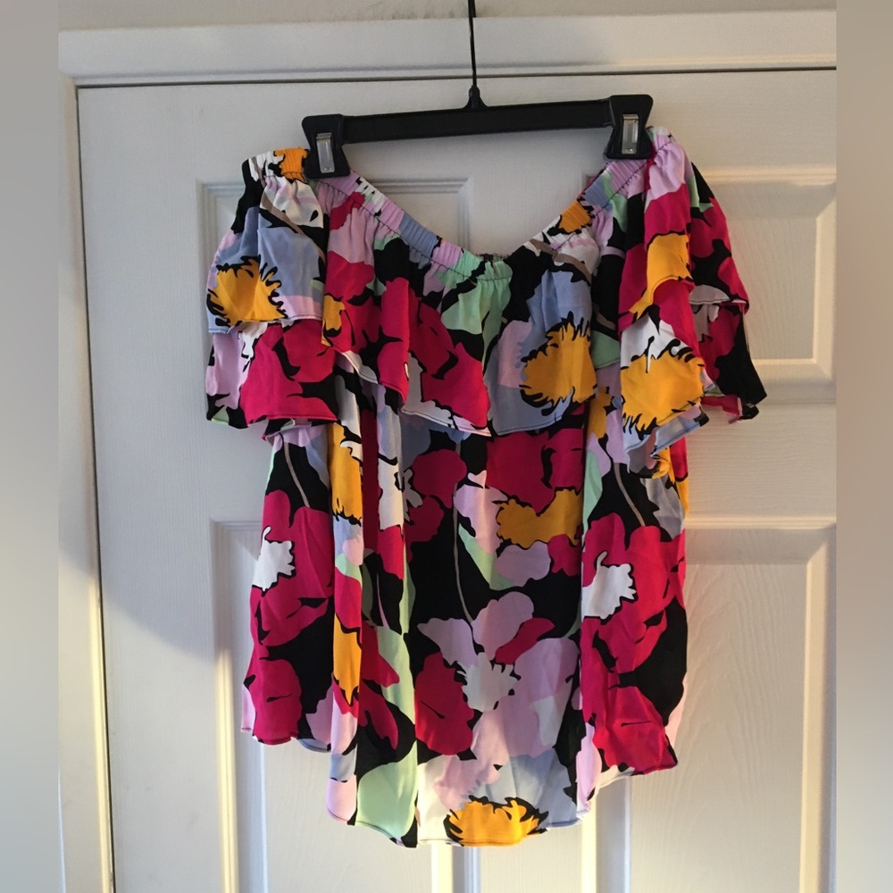 Sz 3X off shoulder peasant blouse NWT